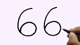 How to Draw Cat From 66 Number || Easy Cat Drawing || Animals Drawing | Number Drawing / Cat Drawing
