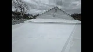 Here's a fresh new Gaco Rubberiod Roof coating on Madeline Ave in East Brunswick, NJ!