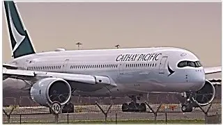 RR Trent XWB SOUND! Airbus A350 takeoff from Rome FCO 34R