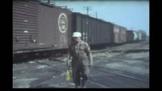 SILENT CLASSICS: MIX-UP AT GRIFFITH MAY 1971. C&O GOES THRU MISALLIGNED SWITCH ONTO THE EL MAINLINE!