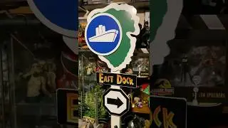 Jurassic Park - mini and full sized East Dock sign prop replica #movies #cosplay #propmaking
