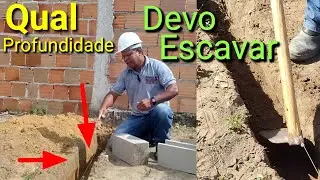 Qual profundidade alicerce do muro de divisa!