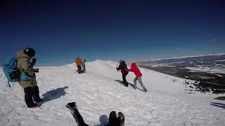 Breckenridge Peak 6 hike and ski down E.S.P.