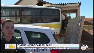 LINK | Ônibus invade casa em Bariri | TV TEM BAURU