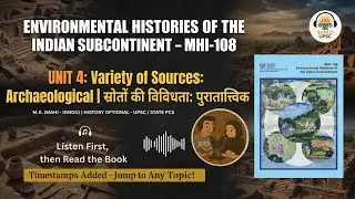 MHI 108 UNIT 4 Archaeological Sources for Environmental History |