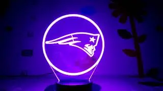 New England Patriots Logo Team Collection 3D Football Helmet Visual Lamp-SLONG LIGHT