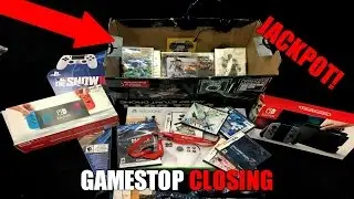 JACKPOT (GAMESTOP CLOSING) DUMPSTER DIVE! HUGE HAUL OF FREE GAMESTOP MERCHANDISE!