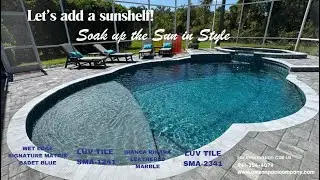 Full Pool Renovation by Nelson Pool Company | Stunning Sunshelf Addition & Cadet Blue Resurface