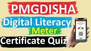 CSC PMGDISHA Digital Literacy Meter Certificate |CSC independence Day | Digital Certificate Download