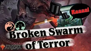 SWARM OF TERROR | SCUTE SWARM + TERROR OF THE PEAKS = BROKEN | MTG Arena Gameplay