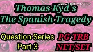THE SPANISH TRAGEDY objective questions