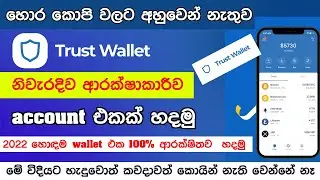 How To Create & Use Trust Wallet in Sinhala 2022 | Trust Wallet  Sinhala 2022  | crypto wallet