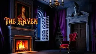 Gothic Study Ambience: The Raven's Chamber 🖤 Dark Academia, Fireplace Sounds, and Reading