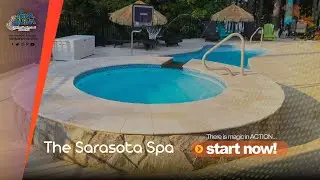 The Sarasota Spa &ndash; A Round Fiberglass Spa with an Optional Spillover Effect