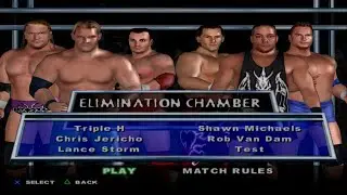 WWE SmackDown! HCTP - TripleH,ChrisJericho,LanceStorm,ShawnMichaels,RVD,Test (ELIMINATION CHAMBER)