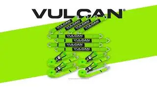 VULCAN Complete Axle Strap Tie Down Kit with Wire Hook Ratchet Straps - High-Viz