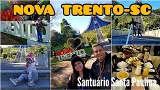 SANTUÁRIO SANTA PAULINA EM NOVA TRENTO-SC, SUBINDO A ESCADARIA, CAFÉ NO HOTEL 29.06.2021