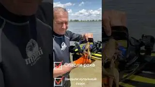 Закрыли сезон ☀️ Спасли рака 🤗#live #природа #river #summer #деньвдеревне #рыбалка #отдых #поселок
