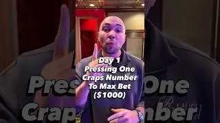Pressing One Number On Craps Until it Gets to Max Bet. Day 1!! #bluff #casino #brettski #craps