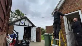 Watch us Installing an Electrical Cable to a Garage Using Overhead Support