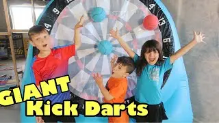 GIANT BOARD GAME! Kick Darts!!