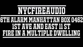 NYCFireAudio - Manhattan 6th Alarm Box 0462 - Heavy Fire In A Multiple Dwelling - 10/3/18