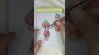 DIY Paper Doll Makeover! ✨🎨#stickers #art #drawing