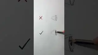 Wrong vs Right Way to Draw Eyes 👁️✍️ | Eye Drawing #shorts #viral #craft