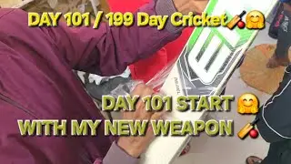 DAY 101 / 199 DAY CRICKET CHALLANGE😁🏏 WITH MY NEW WEAPON🏏🤗 #youtube #minivlog #vlog #cricketskill 