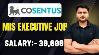 MIS Executive Job Vacanc 2025 | Consentus | MIS Latest Job Vacancy 2025 | MIS Executive Job Vacancy