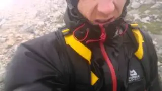 Coming off Conival Ridge in bad weather