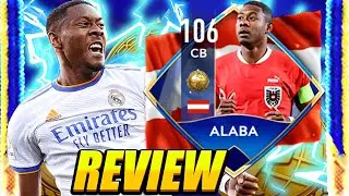 BEST CB IN FIFA MOBILE 22! 106 NATIONAL HERO ALABA PLAYER REVIEW! 106 ALABA PLAYER REVIEW! ALABA 106