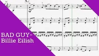 Billie Eilish - Bad guy for STRING QUARTET (SHEET MUSIC)