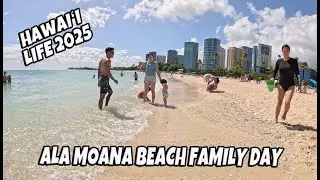 Ala Moana Beach | Beautiful Day at the Beach | Hawaii Life 2025 | Family Day | May 10, 2025