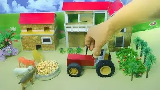 Cow goat and sheep Shed diy tractor video science project I@RamoiloCreator
