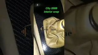 City 2008 interior wrap in Carbon fibre #automobile #wrap&Tune #interiorwrap #wrap #carspeaker #like