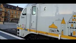 Durchfahrt Schweerbau Logistik in Halle (Saale) Hbf auf Gleis 7