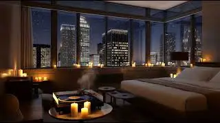 MAISON DELIA JAZZ NIGHTS: Highrise Bedroom (Snowy City Evening)