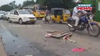 Alert! Drive Carefully In Bhubaneswar , Damaged Roads,Pot Holes May Cause Accident
