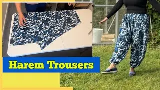 How to Cut and Sew Easy Harem Trousers/Pants #harem #trouserdesign