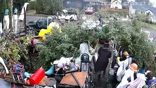 Angry neighbor trespassing