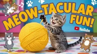 Funny Cat Song for Kids | Cute Kitten Singing and Dancing Nursery Rhymes with Happy Learning