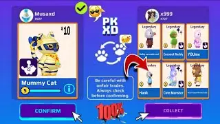 Pkxd Giveaway # 128 || Mummy Cat (10) And I GOT Buddy Serenade Seal  & Coconut Buddy Shiny 