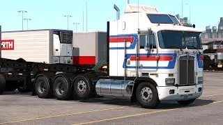 American Truck Simulator - Kenworth K100E Aerodyne Transporting a Log Loader