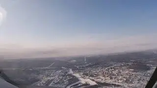 Тында - Столица БАМа. Пролетаем над городом. LET L410 Landing UHBW