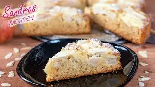 Apfelkuchen mit Marzipan – einfach, schnell & unglaublich lecker!