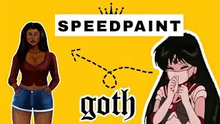 GRUNGE Girl digital painting timelapse// Speedpaint - The Alien Boy Art 👽✌
