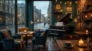 Soft Piano Rainy Cafe Mood Instrumental for Deep Relax, Focus, Cozy Coffee and Calm Nights