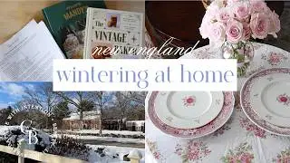 Wintering in New England // cozy fires, homemade comfort food, winter gardening, and a date night in