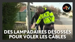 Ils ouvrent les cages des lampadaires pour récupérer les câbles de cuivre